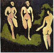 Ernst Ludwig Kirchner Nudes in a meadow oil on canvas